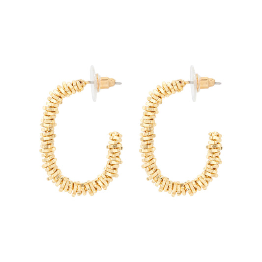 Gouden kralen oorbel