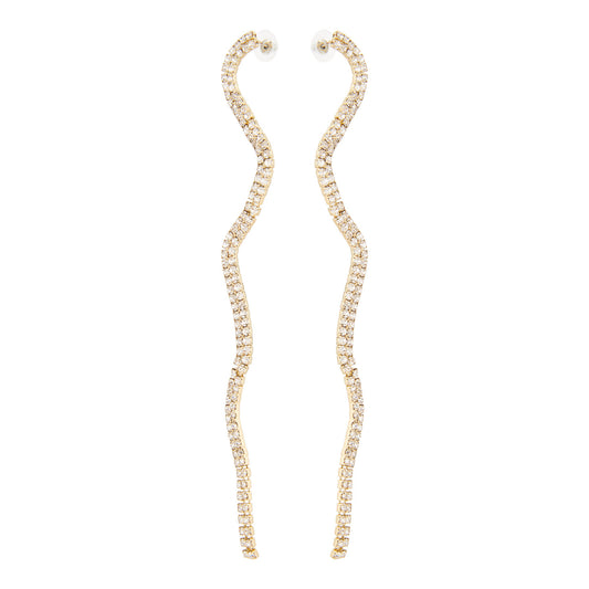 Lange strass oorbellen