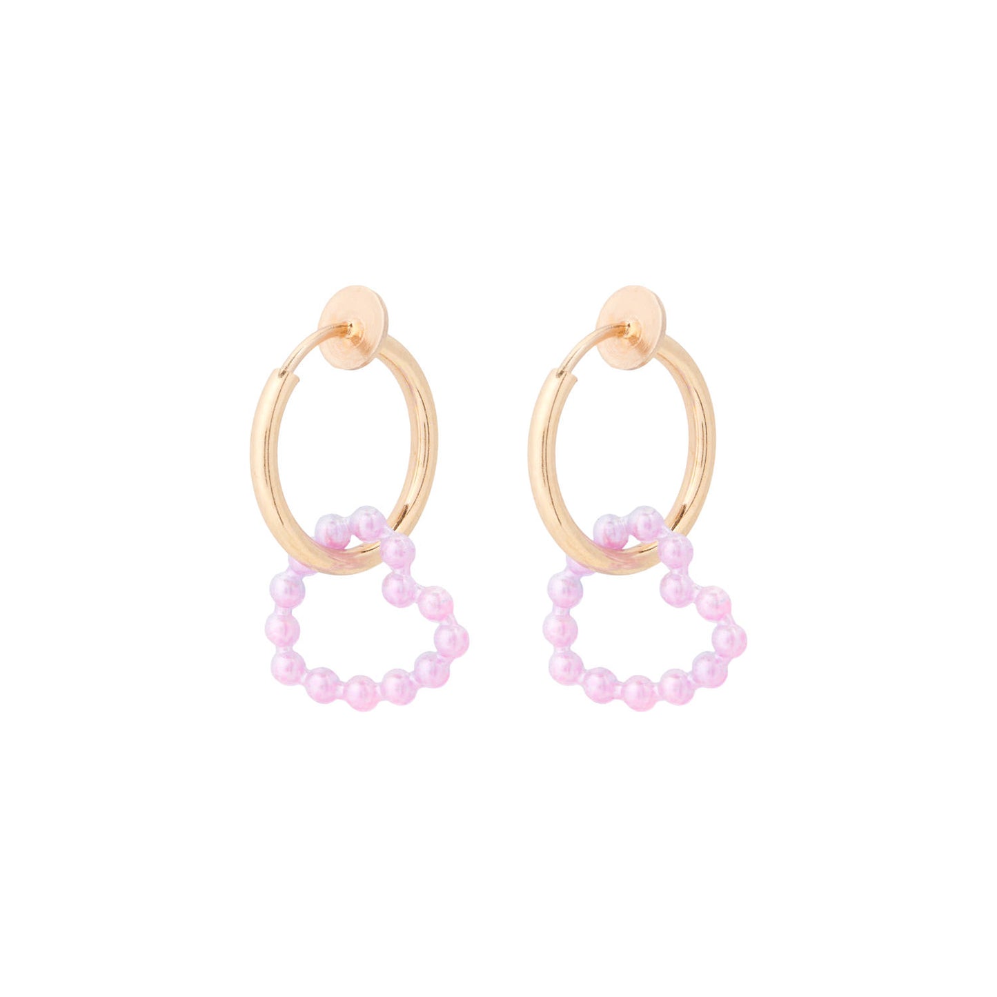 Clip oorbellen hartjes